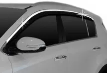 Дефлекторы боковых окон для Mercedes-Benz S-Класс W221 Рестайлинг Седан 4-дв. (2009-2013) с хромированным молдингом