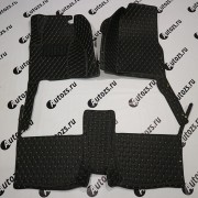 Кожаные 3D коврики Autozs Premium для Mercedes-Benz M-Класс II (W164) Рестайлинг (2008-2011) бежевые