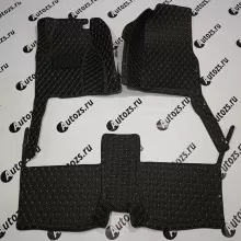 Кожаные 3D коврики Autozs Premium для Mercedes-Benz M-Класс II (W164) Рестайлинг (2008-2011) бежевые