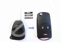 Выкидной ключ Chrysler 3 кнопки B #249