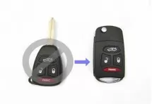 Выкидной ключ Chrysler 4 кнопки C #348