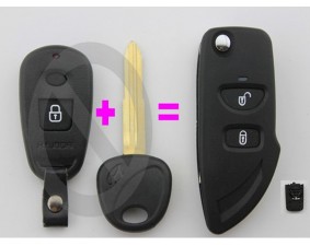 Выкидной ключ Hyundai Elantra 2 кнопки A #374