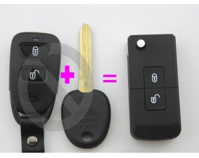 Выкидной ключ Hyundai Elantra "Mini" 2 кнопки A #385