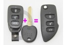 Выкидной ключ Hyundai NF 3 кнопки A #364