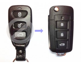 Выкидной ключ Hyundai NF 3 кнопки B #101