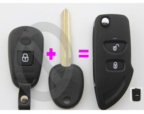 Выкидной ключ Hyundai Santa Fe 2 кнопки A #372