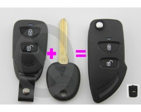 Выкидной ключ Hyundai Santa Fe 2 кнопки B #358