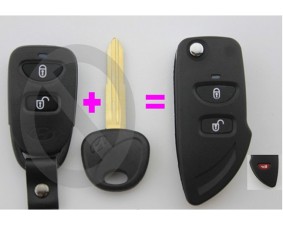 Выкидной ключ Hyundai Tucson 2 кнопки #359