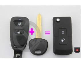 Выкидной ключ Hyundai Tucson "Mini" 2 кнопки #389