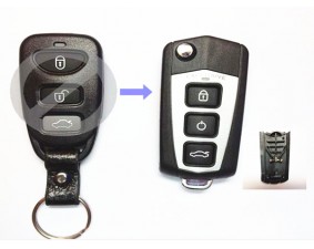 Выкидной ключ Kia Carens 3 кнопки B #142