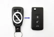 Выкидной ключ Kia Carens "Mini" 3 кнопки #379