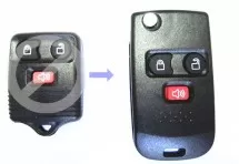 Выкидной ключ Ford 3 кнопки D