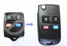 Выкидной ключ Ford 4 кнопки B #279