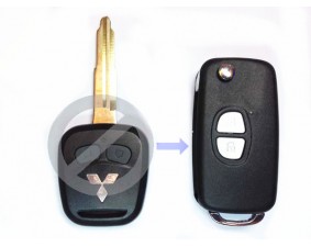 Выкидной ключ Mitsubishi Lancer 2 кнопки A #69