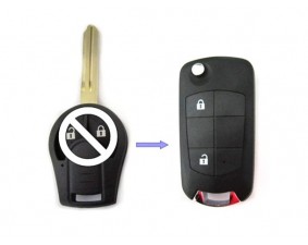 Выкидной ключ Nissan 2 кнопки #391