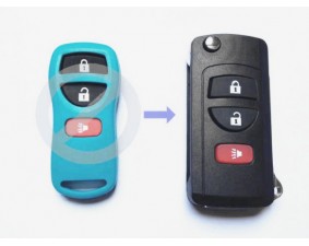 Выкидной ключ Nissan 3 кнопки C
