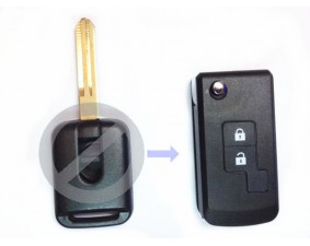 Выкидной ключ Nissan Elgrand 2 кнопки #225