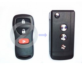 Выкидной ключ Nissan Tiida 3 кнопки B #237