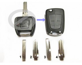 Выкидной ключ Opel 2 кнопки #202