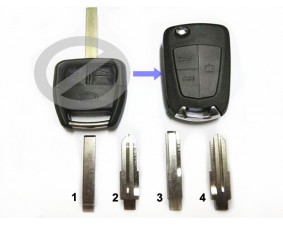 Выкидной ключ Opel 3 кнопки B #203