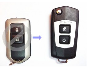 Выкидной ключ Toyota Yaris "Style" 2 кнопки C #159