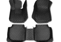 Кожаные 3D коврики Autozs Premium для Volkswagen Amarok I Пикап Двойная кабина (2010-2016)