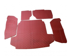Кожаные коврики в багажник для Ford Explorer V (2010+), цвет красный