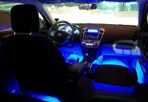 Синяя светодиодная лента для подсветки салона