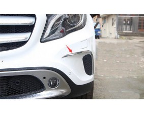 Хромированные накладки на заглушки передних ПТФ (реснички) Mercedes-Benz GLA-Класс X156 2014-2017