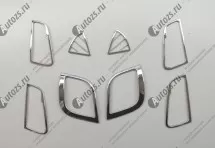 Декоративные накладки для ручек и отверстий обдува салона Hyundai Solaris (Verna) 1 2010+ A