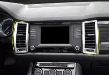 Декоративные накладки для центральных отверстий обдува салона Skoda Kodiaq 1 2016+