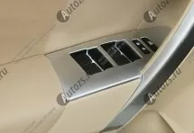 Декоративные накладки для панели стеклоподъемника Toyota Corolla E160 2013+ стальные