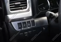 Декоративные накладки на левую консоль салона Toyota Highlander 3 2014+ с кнопками
