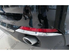 Хромированные накладки на задние ПТФ BMW X5 F15 2013+