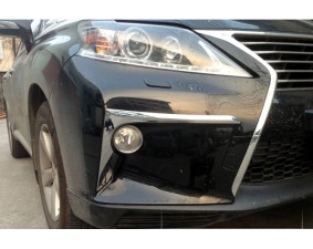 Хромированные накладки на передние ПТФ Lexus RX 3 2012-2015