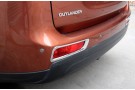 Хромированные накладки на задние ПТФ Mitsubishi Outlander 3 2012-2015