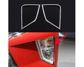 Хромированные накладки на передние ПТФ Mitsubishi Eclipse Cross 2017+