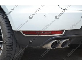 Хромированные накладки на задние ПТФ Porsche Macan 1 2013+