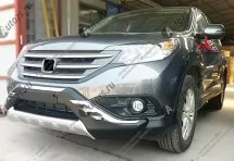 Декоративные накладки на бампер Honda CR-V 4 2012-2015