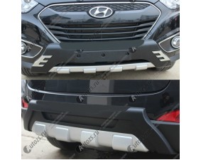 Декоративные накладки на бампер Hyundai ix35 2010-2012 A