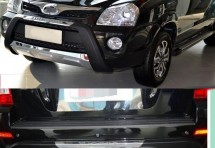 Декоративные накладки на бампер Hyundai Tucson I 2013-2014