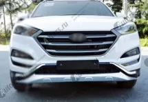 Декоративные накладки на бампер Hyundai Tucson 3 2015+
