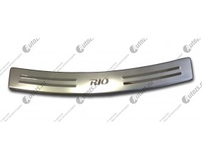 Хромированная накладка на задний бампер Kia Rio 2 2005-2009