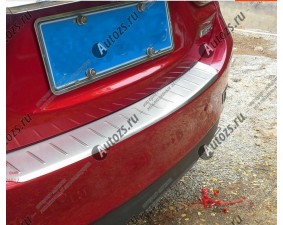 Хромированная накладка на задний бампер Mazda 6 GJ 2012+