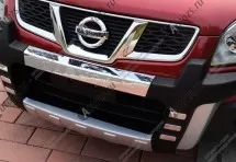 Декоративные накладки на бампер Nissan Qashqai J10 2007-2010