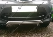 Декоративные накладки на бампер Nissan Qashqai J11 2013-2016 B