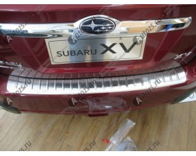 Хромированная накладка на задний бампер Subaru XV 2011-2015 A