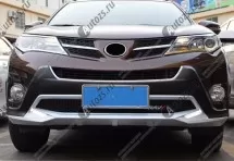 Декоративные накладки на бампер Toyota RAV4 CA40 2012-2015 А