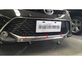 Хромированная накладка на низ юбки переднего бампера Toyota Camry XV50 Sport 2014+