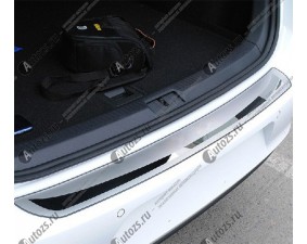 Хромированная накладка на задний бампер Volkswagen Golf 7 2013+
